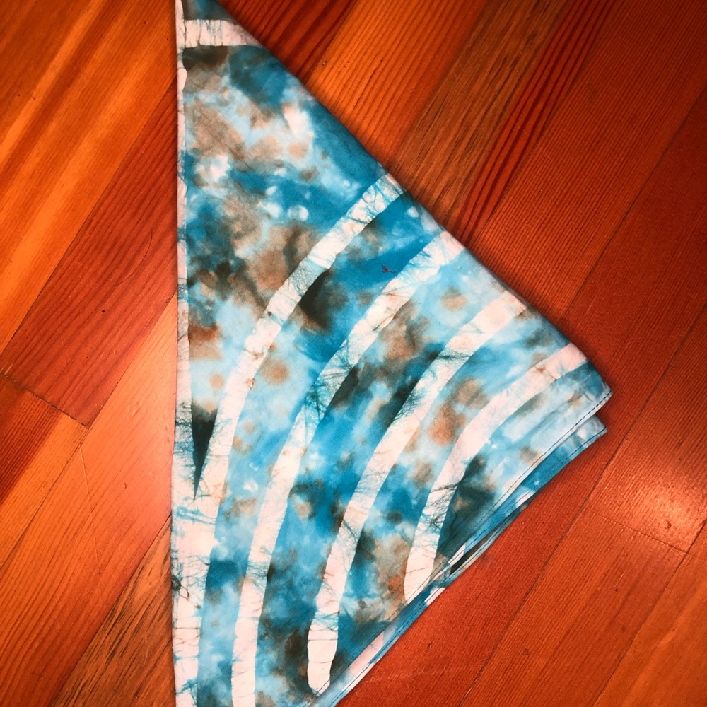 ice dye tie dye bandana OS NWOT